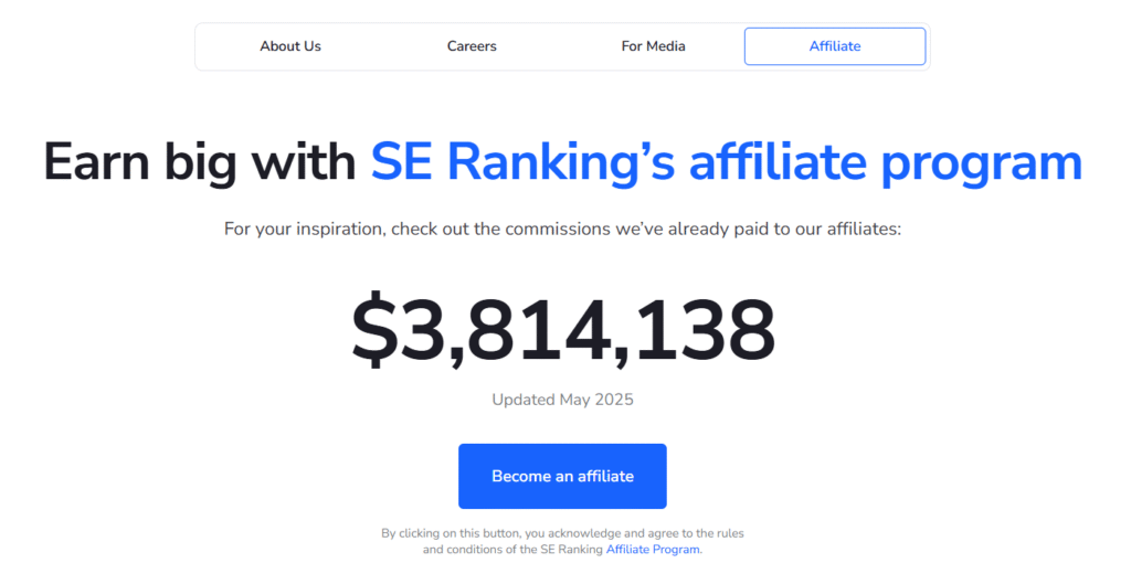 SE Ranking: Affiliate Program